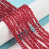 Baking Painted Transparent Glass Beads Strands DGLA-A034-J3mm-B01-2