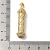Rack Plating Brass Micro Pave Clear Cubic Zirconia Pendants KK-B092-31G-3