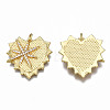 Brass Micro Pave Cubic Zirconia Pendants ZIRC-Q200-008-NF-2