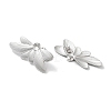 Butterfly 304 Stainless Steel Stud Earrings Findings EJEW-L272-007P-2