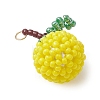 Glass Seed Beaded Orange Pendants PALLOY-MZ01134-4