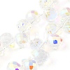 Electroplate Glass Beads Strands X-EGLA-D030-17T-2