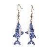 Handmade Glass Seed Beaded Dangle Earrings EJEW-MZ00721-4