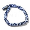 Blue Tibetan Style dZi Beads Strands TDZI-NH0001-B10-01-3