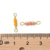 3 Faceted Glass Beads Connector Charms KK-D044-04G-4
