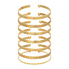 7Pcs 7 Styles Alloy Cuff Bangles for Women FS-WGE4796-01-5