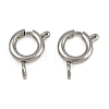 304 Stainless Steel Spring Ring Clasps STAS-B095-05D-P-1
