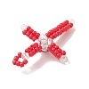 Glass Seed Beaded Pendants PALLOY-MZ01279-01-3