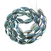 Electroplate Transparent Glass Beads Strands EGLA-N055-02H-2