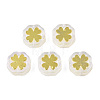 Transparent Spray Painted Glass Beads LAMP-N032-04-A06-3