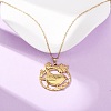 304 Stainless Steel Pendant Cable Chain Necklaces for Men Women NJEW-K308-03E-G-2