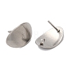 Non-Tarnish 304 Stainless Steel Stud Earring Findings STAS-R123-11P-2