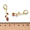 Brass Micro Pave Cubic Zirconia Hoop Earrings CU-CBA108A-14G-03-5