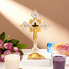 Religion Alloy Enamel Crucifix Cross Statue Display Decorations DJEW-WH0043-105D-2