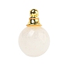 Natural Quartz Crystal Perfume Bottle Pendants G-K338-22G-03-1