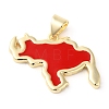 Eco-Friendly Rack Plating Brass Enamel Pendants KK-R143-03-2