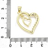 Brass Micro Pave Cubic Zirconia Pendants KK-K400-44G-3