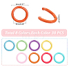   320Pcs 8 Colors Zinc Alloy Open Jump Rings FIND-PH0009-23-4
