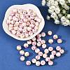 Floral Printed Porcelain Beads PORC-Q199-8mm-12-5