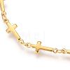 Cross 304 Stainless Steel Link Chain Bracelets BJEW-D397-03G-5