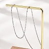 Brass Ball Chain Necklaces KK-P304-03P-2