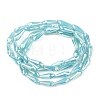 Electroplated Opaque Glass Beads Strands EGLA-L015-FR-B18-01-3