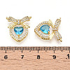 Brass Micro Pave Cubic Zirconia Pendants KK-T070-61A-3