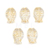 Electroplate and Golden Metal Enlaced Glass Beads EGLA-T029-01F-1