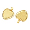 Brass Micro Pave Cubic Zirconia Pendant Cabochon Settings KK-CBA6A75-50A-G-2