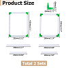 2Pcs 2 Styles Rectangle Plastic Embroidery Hoops TOOL-HS0001-01A-2