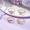 Natural Apatite & Garnet & Amethyst & Citrine Finger Rings RJEW-JR00801-1