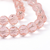 Faceted Glass Round Beads Strands X-GF6mmC40-2