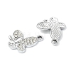 Animal Theme UV Plating Alloy Crystal Rhinestone Pendants ALRI-T012-07J-P-2