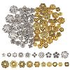 100Pcs 20 Styles Tibetan Style Alloy Bead Caps TIBE-YW0001-85-1