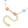 Colorful Cat Eye & Plastic Pearl Beaded Link Bracelets for Women BJEW-JB12971-4