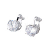 Brass Cubic Zirconia Clip-on Earrings WGE68B6-01-2
