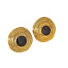 304 Stainless Steel Flat Round Stud Earrings DV1097-3-2