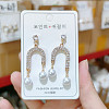 Alloy Rhinestone Stud Earrings FS-WGE0AD6-73-1