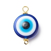 Transparent Evil Eye Resin Connector Charms PALLOY-JF01848-01-2
