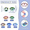 50Pcs 5 Colors Transparent Glass European Beads GPDL-TA0001-05-4