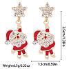 Christmas Alloy Dangle Stud Earrings FS-WG10992-17-1