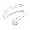 304 Stainless Steel Pendant Necklaces NJEW-E141-23-2