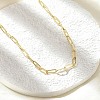 Brass Paperclip Chain Necklaces NJEW-A042-17G-03-4