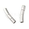 Tarnish Resistant Column 304 Stainless Steel Matte Bayonet Necklace Clasps LS-STAS-I013-4mm-A-3