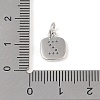 Rack Plating Brass Micro Pave CLear Cubic Zirconia Charms KK-E110-14P-Z-3