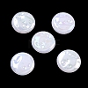 Plating Opaque Acrylic Imitation Shell Beads OACR-P039-09A-1
