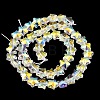 Electroplate Transparent Glass Beads Strands GLAA-C029-06-3