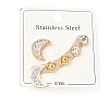 304 Stainless Steel Stud Earrings SA-CBAF6AD-29G-2