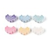 Flocking Opaque Acrylic Heart Beads OACR-T030-13M-3