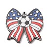 American Football Themed Printed Wooden Pendants WOOD-B012-02F-1